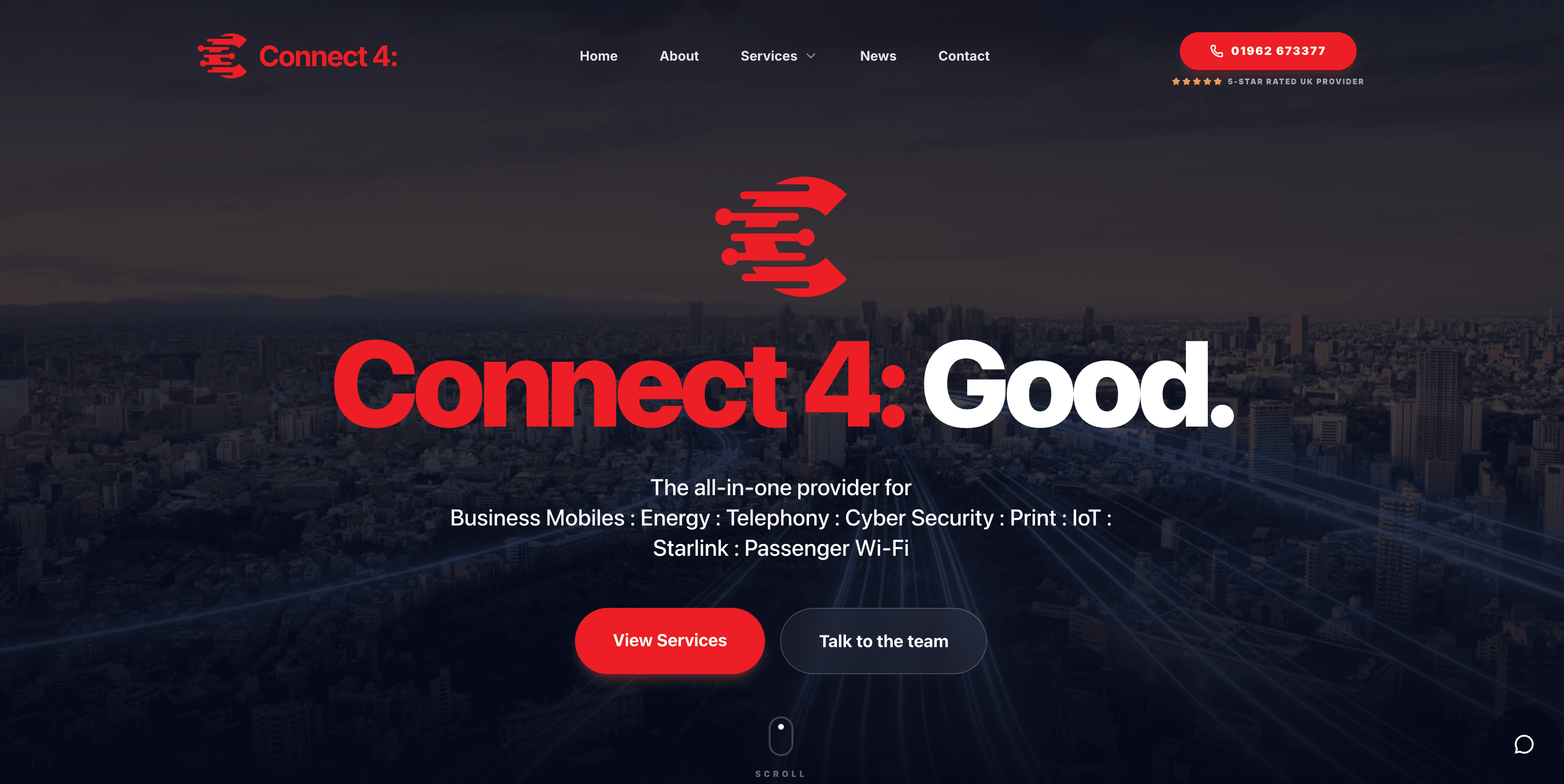 Connect 4 Telecoms Website