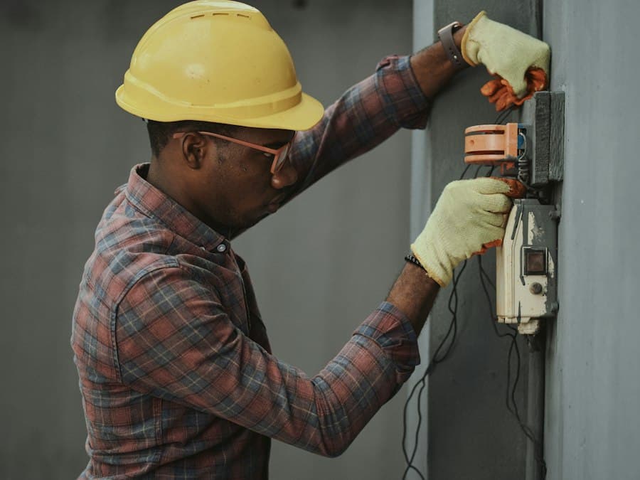 Electricians at work